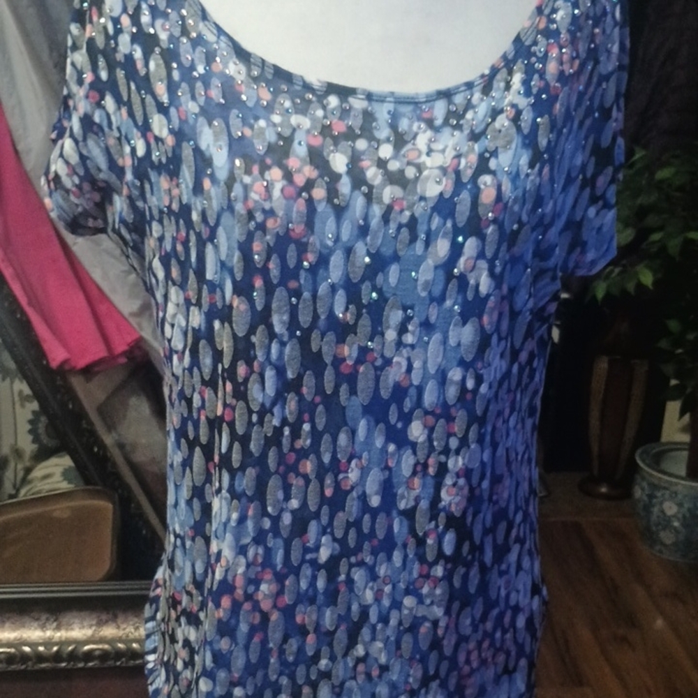 A Woman Crystal Blouse By Ruby Rd Size M - Picture 1 of 3